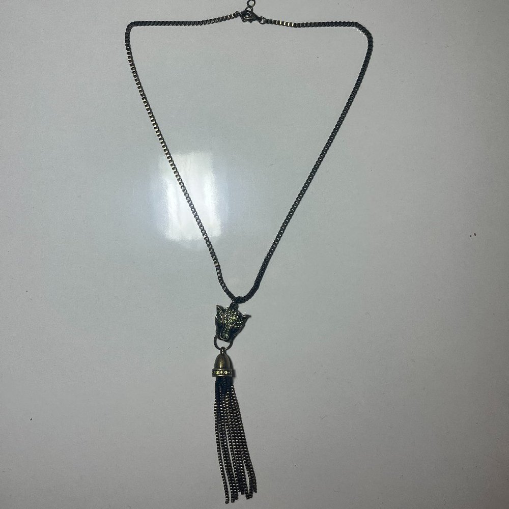 Charming Charlie vintage-looking tiger necklace